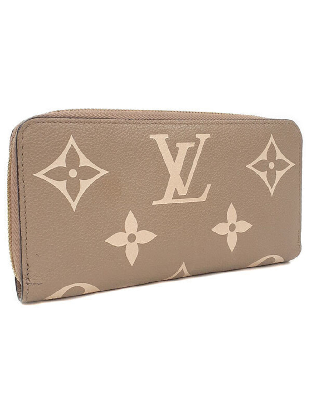 Louis Vuitton Zippy Round Wallet Bicolor Long Monogram Empreinte Zipper Brown